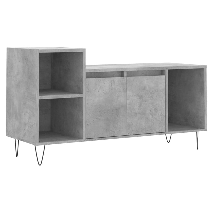 Tv-Meubel 00X35X55 Cm Bewerkt Hout Betongrijs