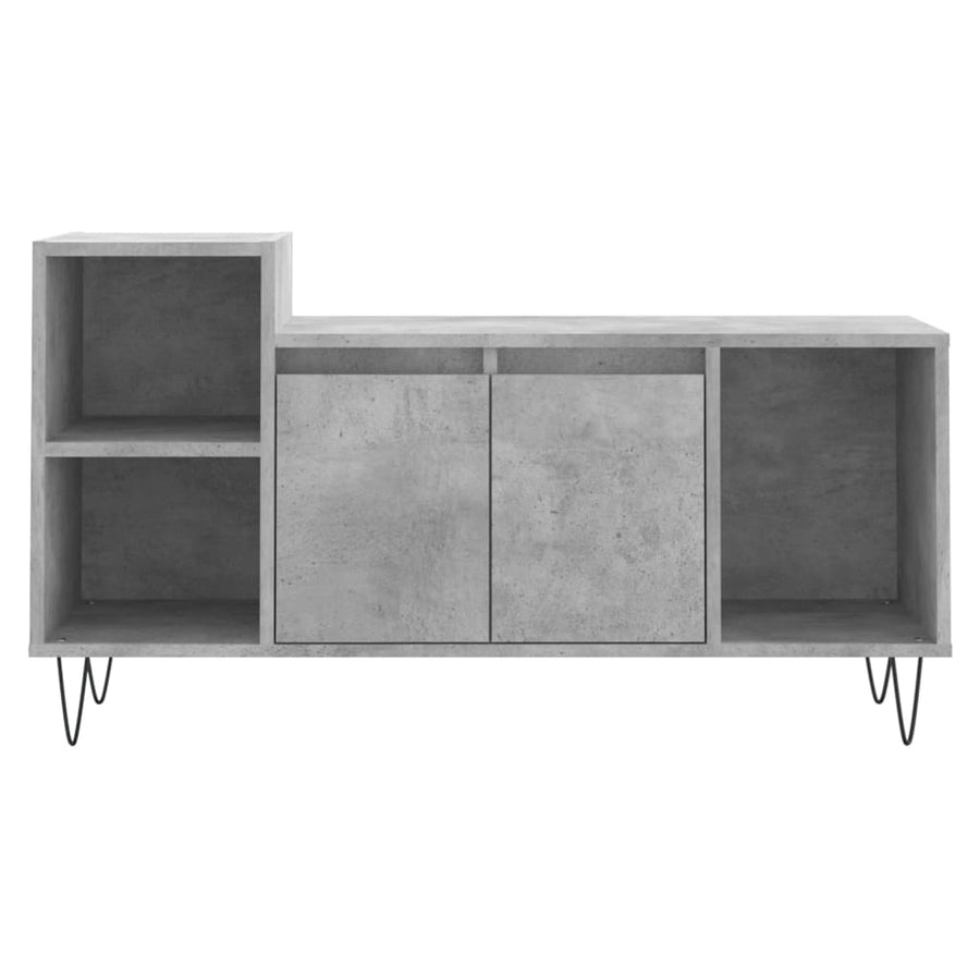 Tv-Meubel 00X35X55 Cm Bewerkt Hout Betongrijs