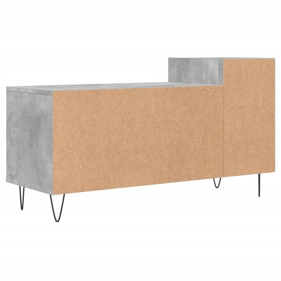 Tv-Meubel 00X35X55 Cm Bewerkt Hout Betongrijs