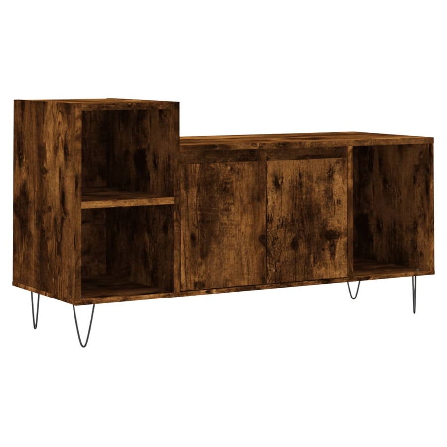 Tv-Meubel 00X35X55 Cm Bewerkt Hout Kleurig Gerookt eiken