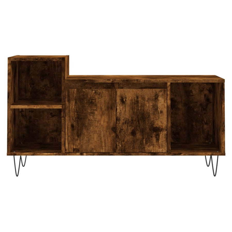 Tv-Meubel 00X35X55 Cm Bewerkt Hout Kleurig Gerookt eiken