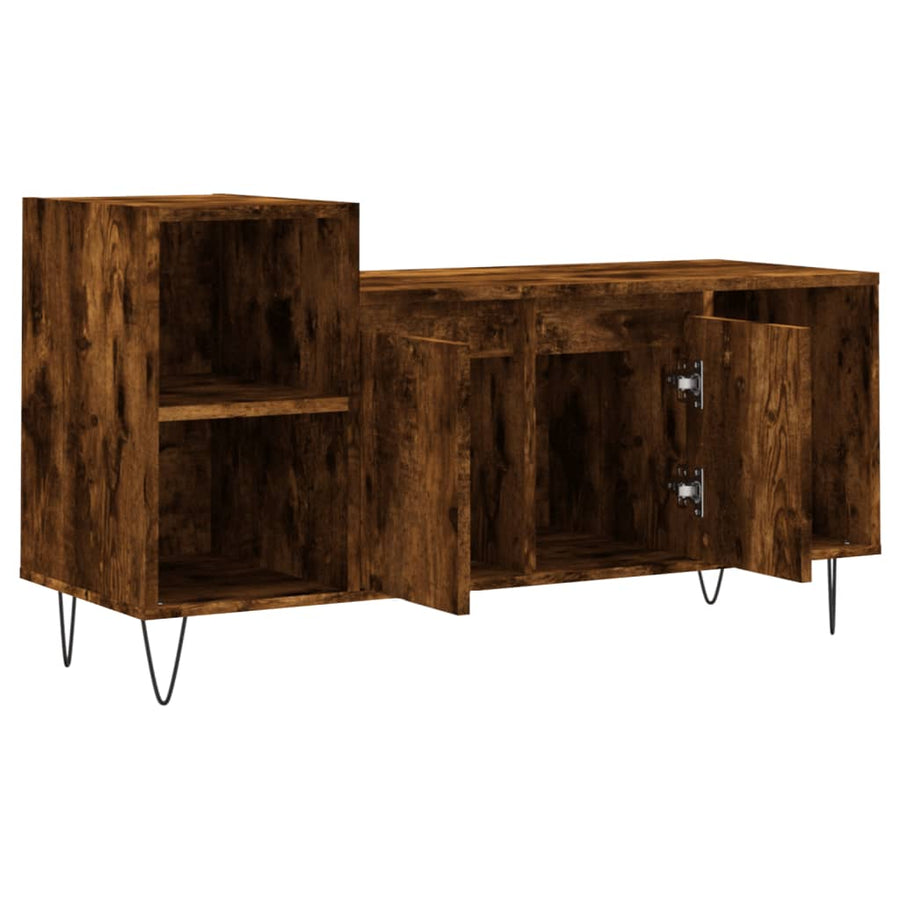 Tv-Meubel 00X35X55 Cm Bewerkt Hout Kleurig Gerookt eiken