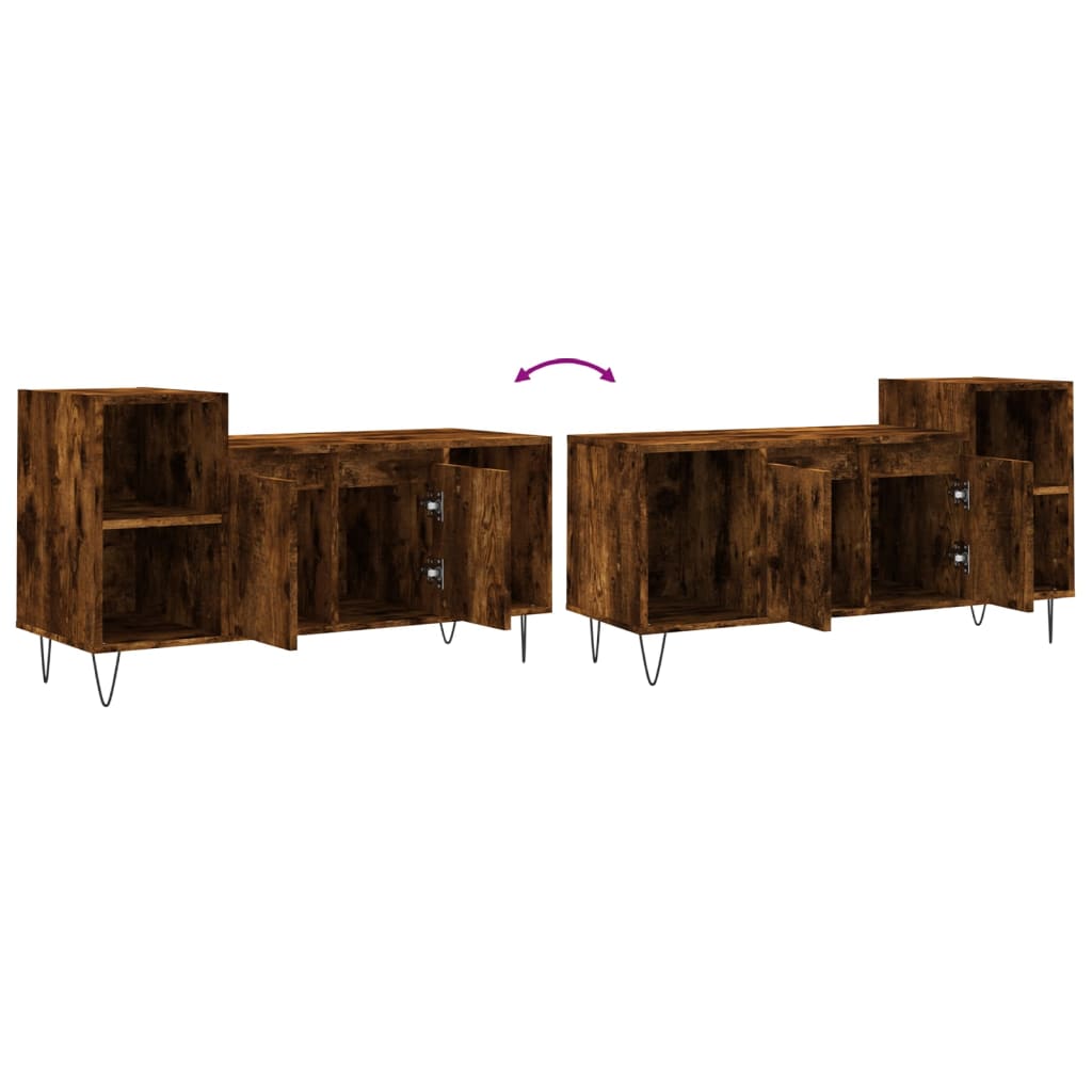 Tv-Meubel 00X35X55 Cm Bewerkt Hout Kleurig Gerookt eiken