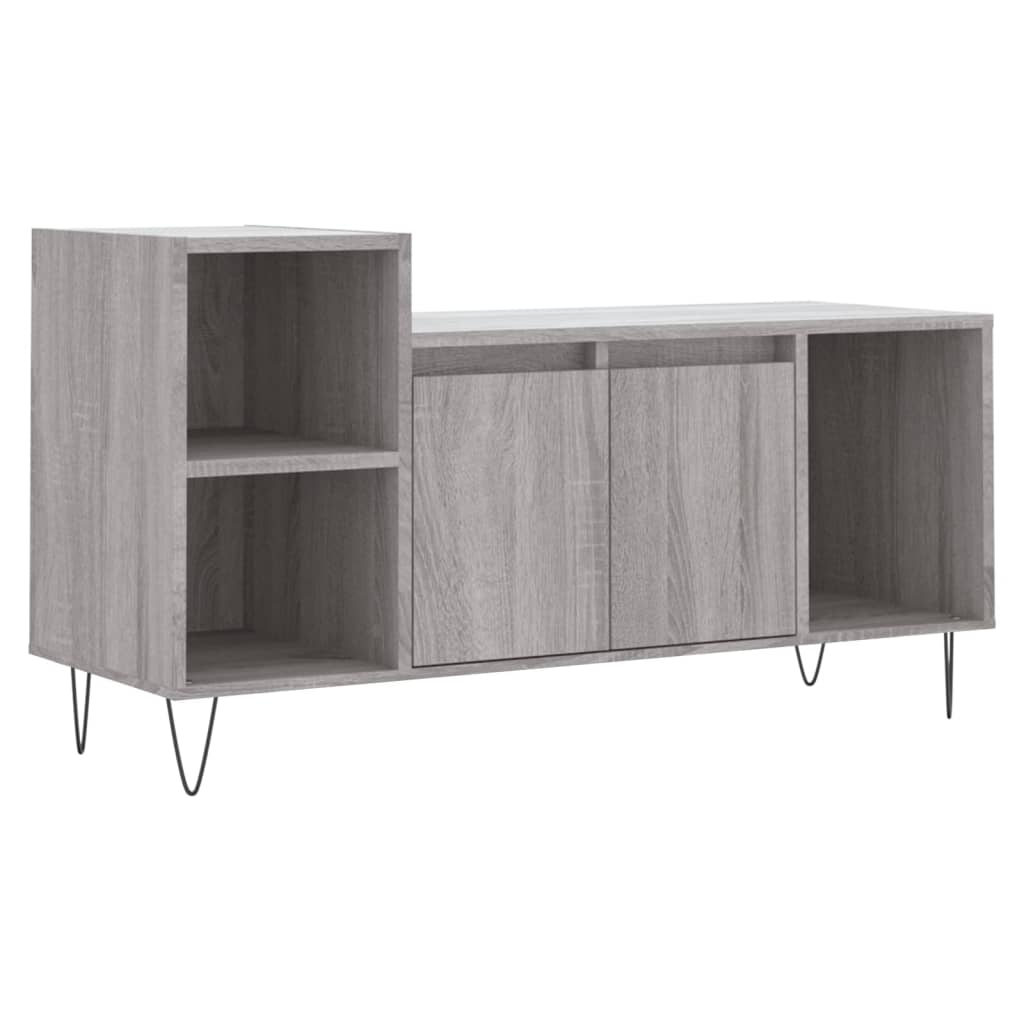 Tv-Meubel 00X35X55 Cm Bewerkt Hout Eikenkleurig Grijs sonoma