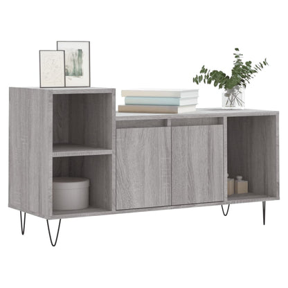 Tv-Meubel 00X35X55 Cm Bewerkt Hout Eikenkleurig Grijs sonoma