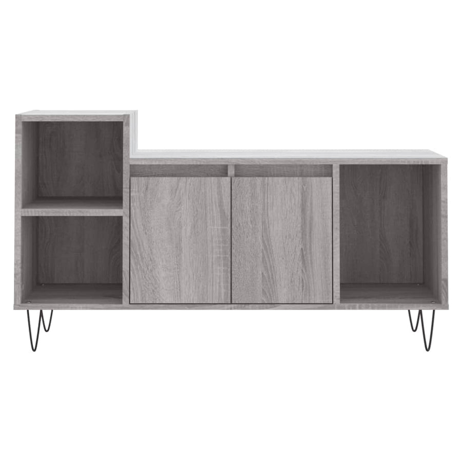 Tv-Meubel 00X35X55 Cm Bewerkt Hout Eikenkleurig Grijs sonoma