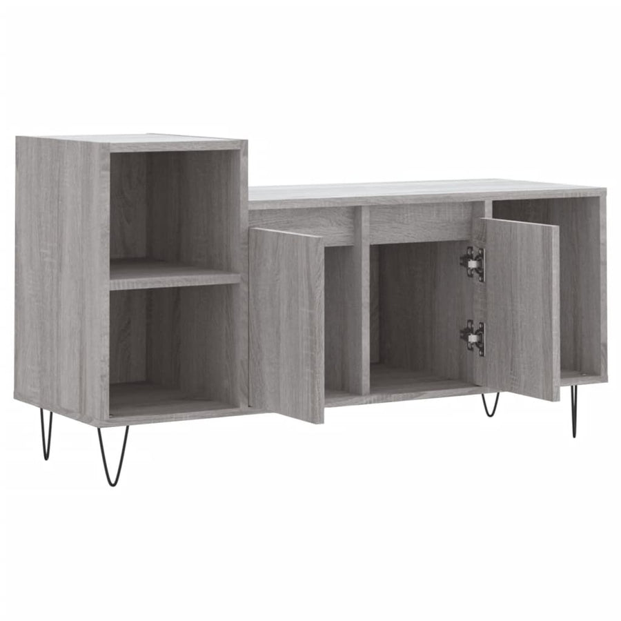 Tv-Meubel 00X35X55 Cm Bewerkt Hout Eikenkleurig Grijs sonoma