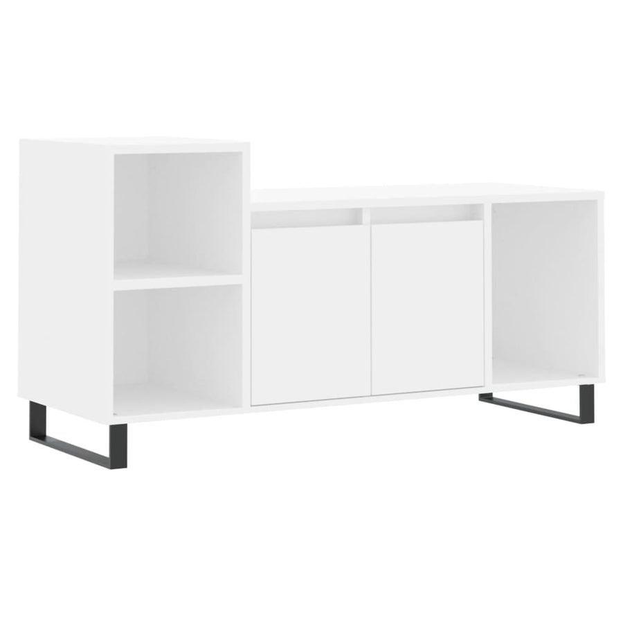 Tv-Meubel 00X35X55 Cm Bewerkt Hout Wit