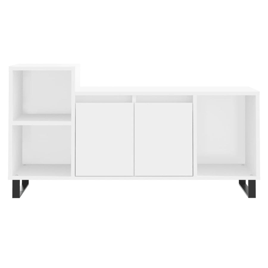 Tv-Meubel 00X35X55 Cm Bewerkt Hout Wit