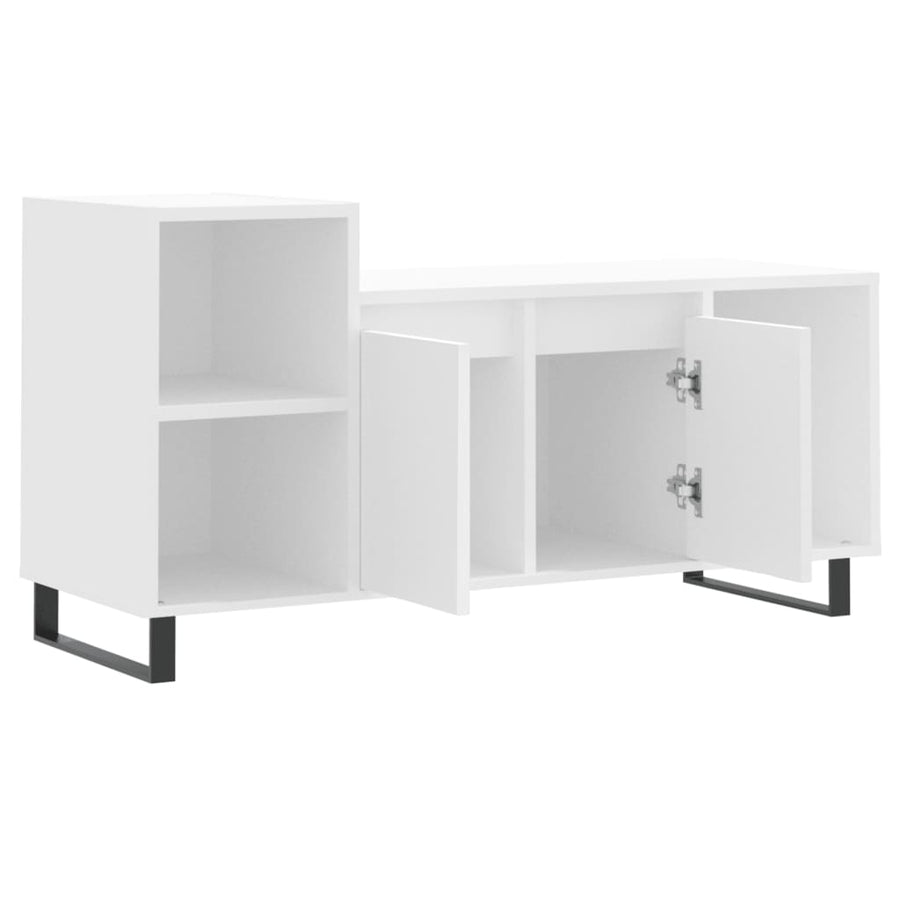Tv-Meubel 00X35X55 Cm Bewerkt Hout Wit