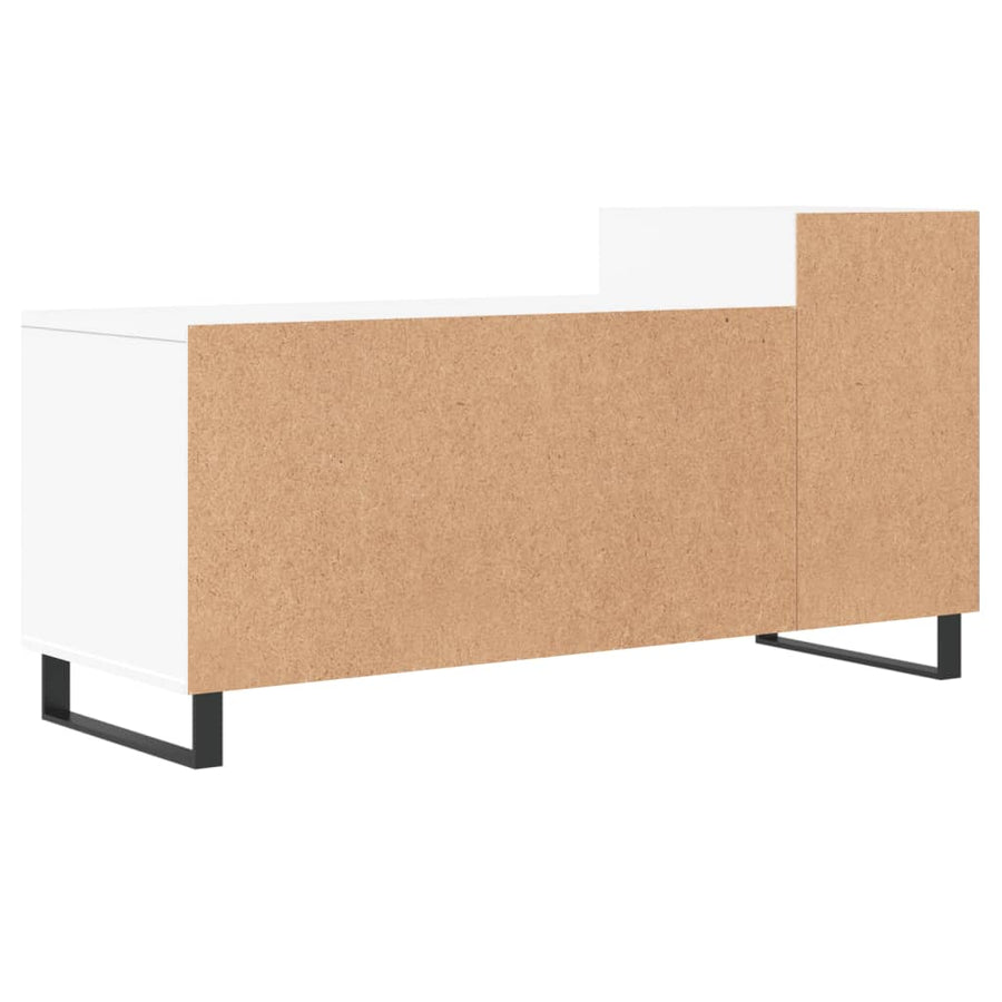 Tv-Meubel 00X35X55 Cm Bewerkt Hout Wit