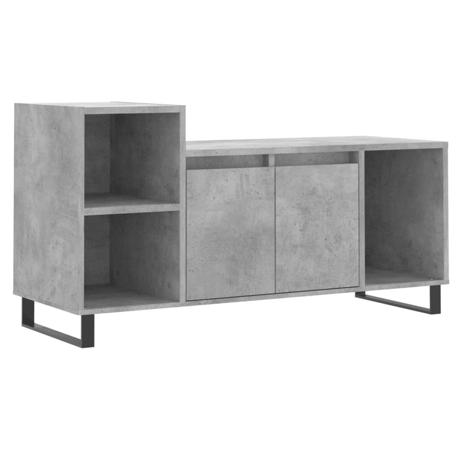 Tv-Meubel 00X35X55 Cm Bewerkt Hout Betongrijs