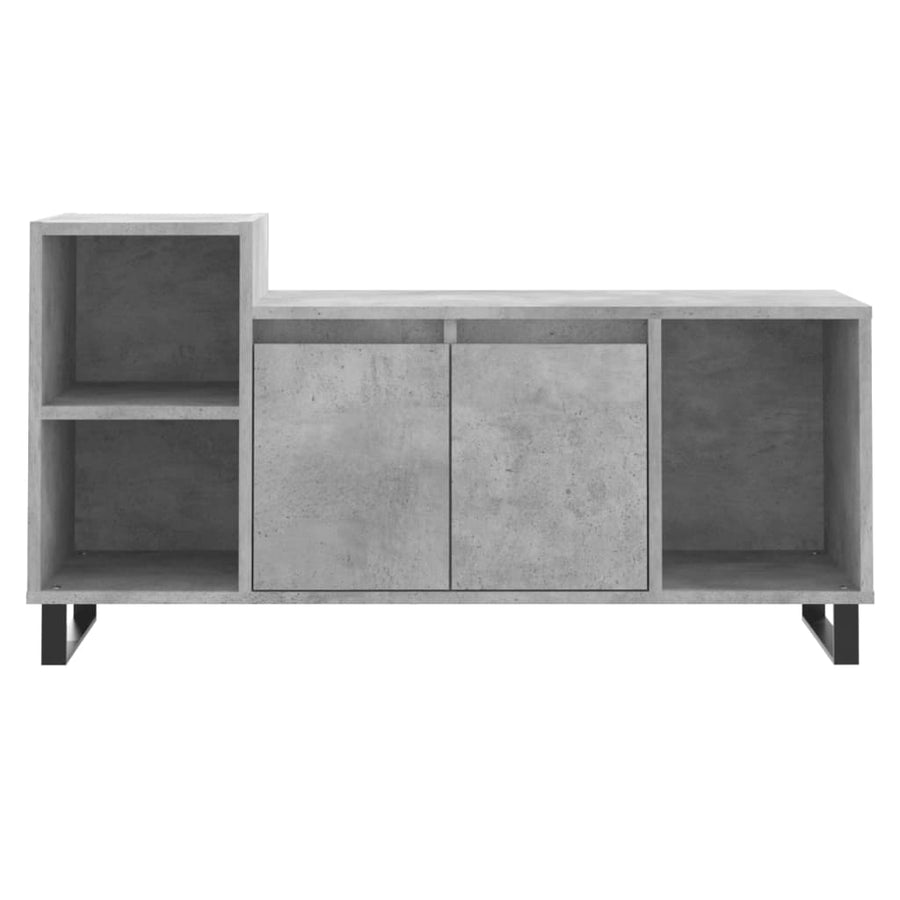 Tv-Meubel 00X35X55 Cm Bewerkt Hout Betongrijs