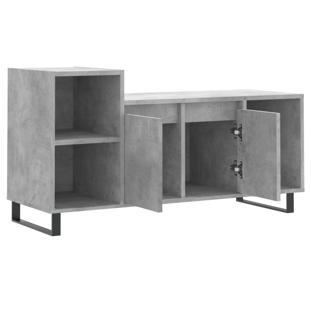 Tv-Meubel 00X35X55 Cm Bewerkt Hout Betongrijs
