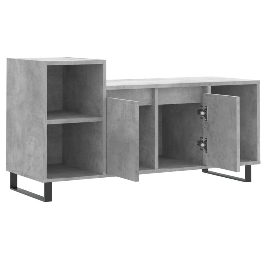 Tv-Meubel 00X35X55 Cm Bewerkt Hout Betongrijs
