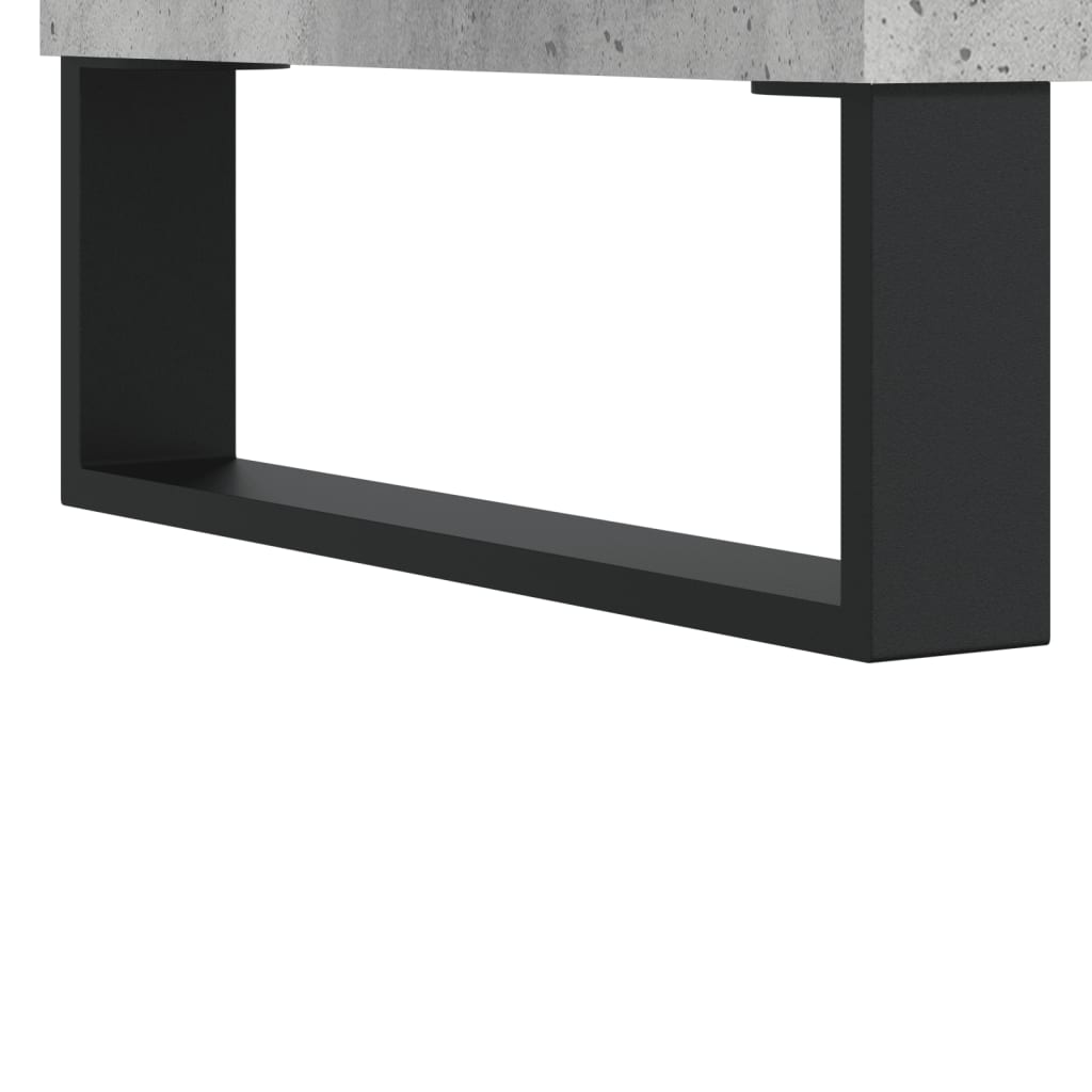 Tv-Meubel 00X35X55 Cm Bewerkt Hout Betongrijs