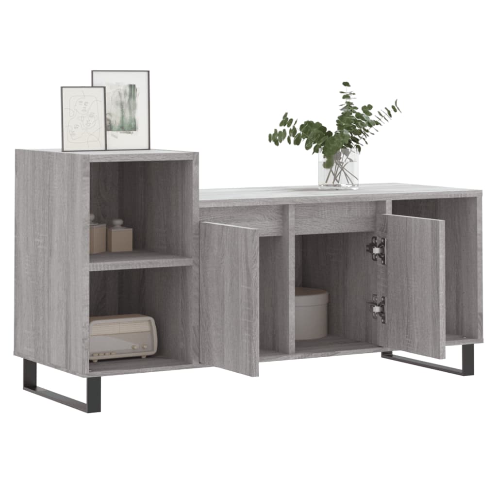Tv-Meubel 00X35X55 Cm Bewerkt Hout Eikenkleurig Grijs sonoma