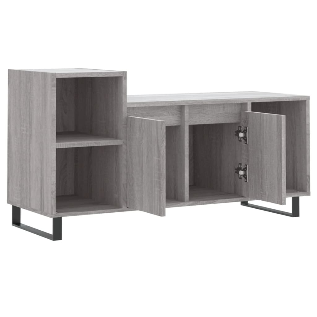 Tv-Meubel 00X35X55 Cm Bewerkt Hout Eikenkleurig Grijs sonoma
