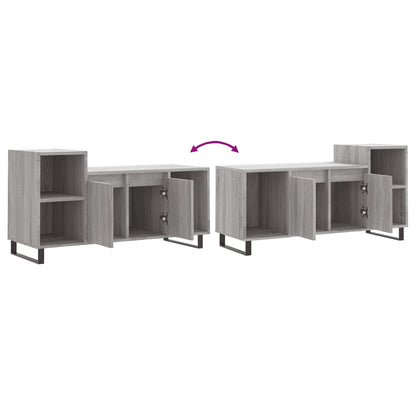 Tv-Meubel 00X35X55 Cm Bewerkt Hout Eikenkleurig Grijs sonoma