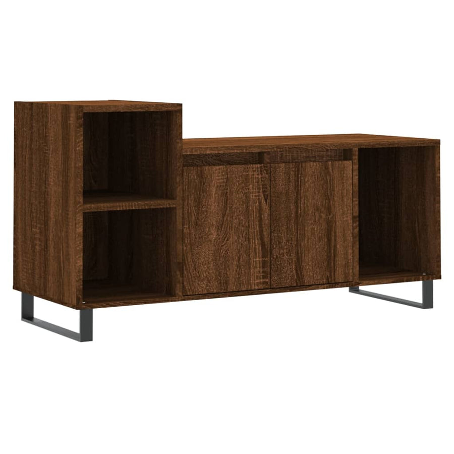 Tv-Meubel 00X35X55 Cm Bewerkt Hout Bruin Eikenkleur Bruineiken