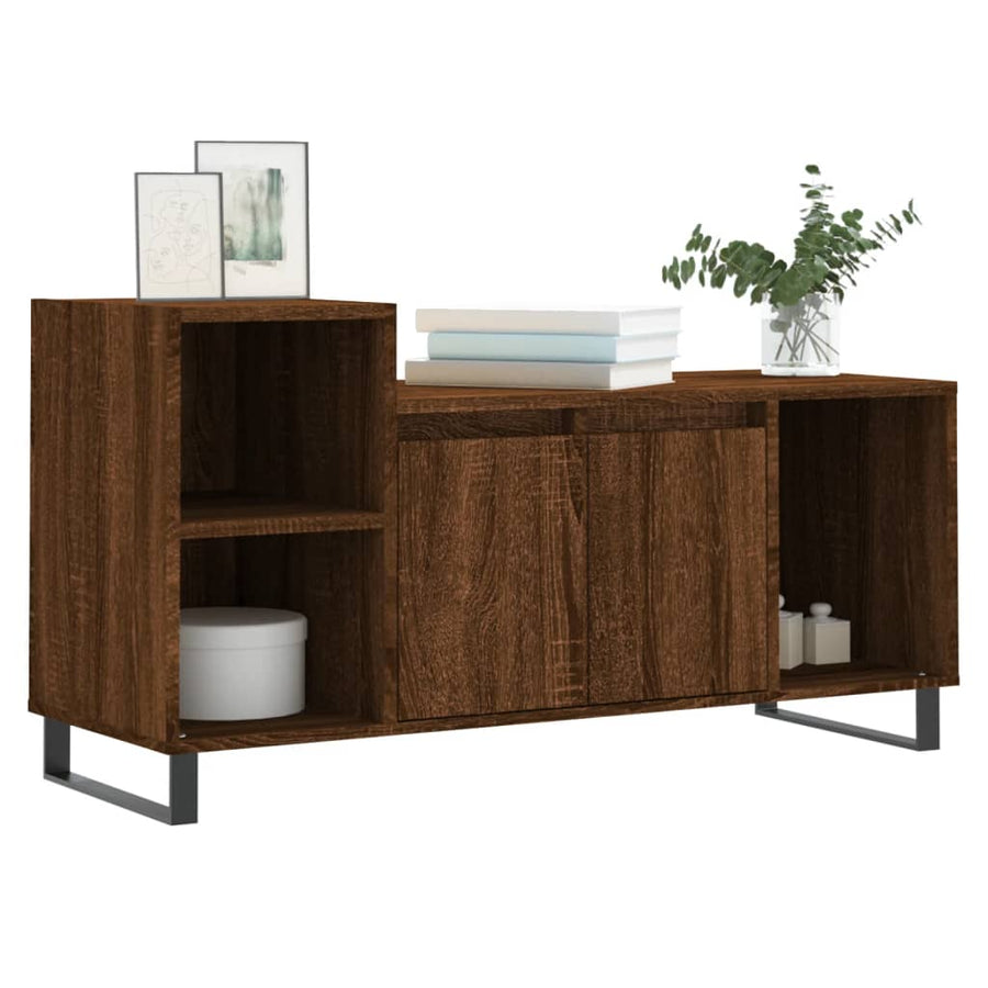 Tv-Meubel 00X35X55 Cm Bewerkt Hout Bruin Eikenkleur Bruineiken