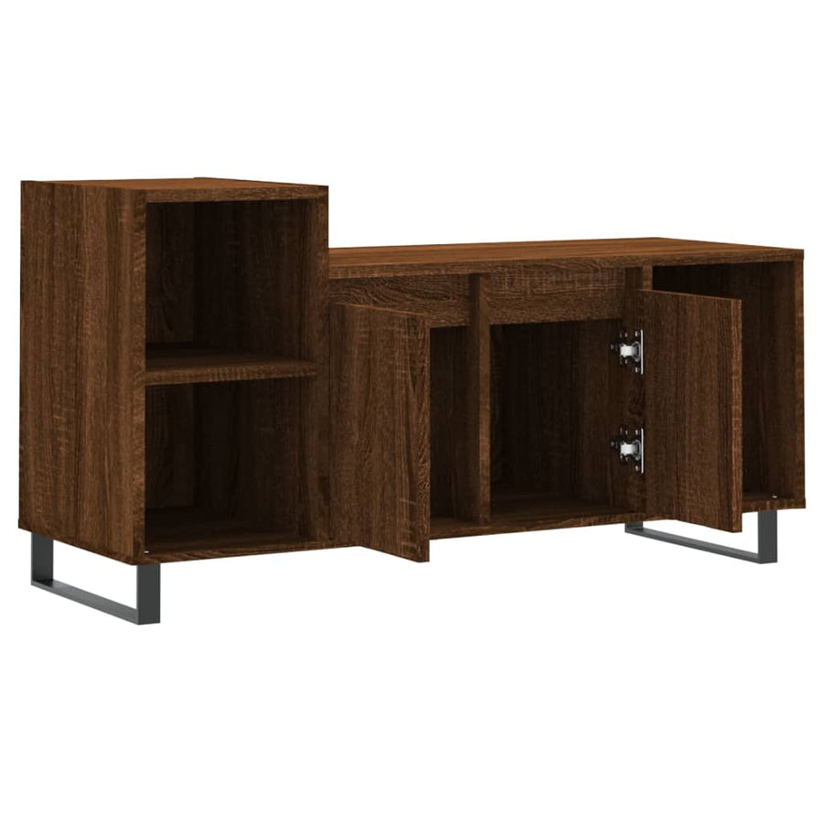 Tv-Meubel 00X35X55 Cm Bewerkt Hout Bruin Eikenkleur Bruineiken