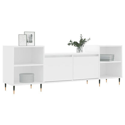 Tv-Meubel 160X35X55 Cm Bewerkt Hout Wit