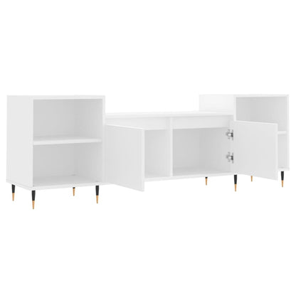 Tv-Meubel 160X35X55 Cm Bewerkt Hout Wit
