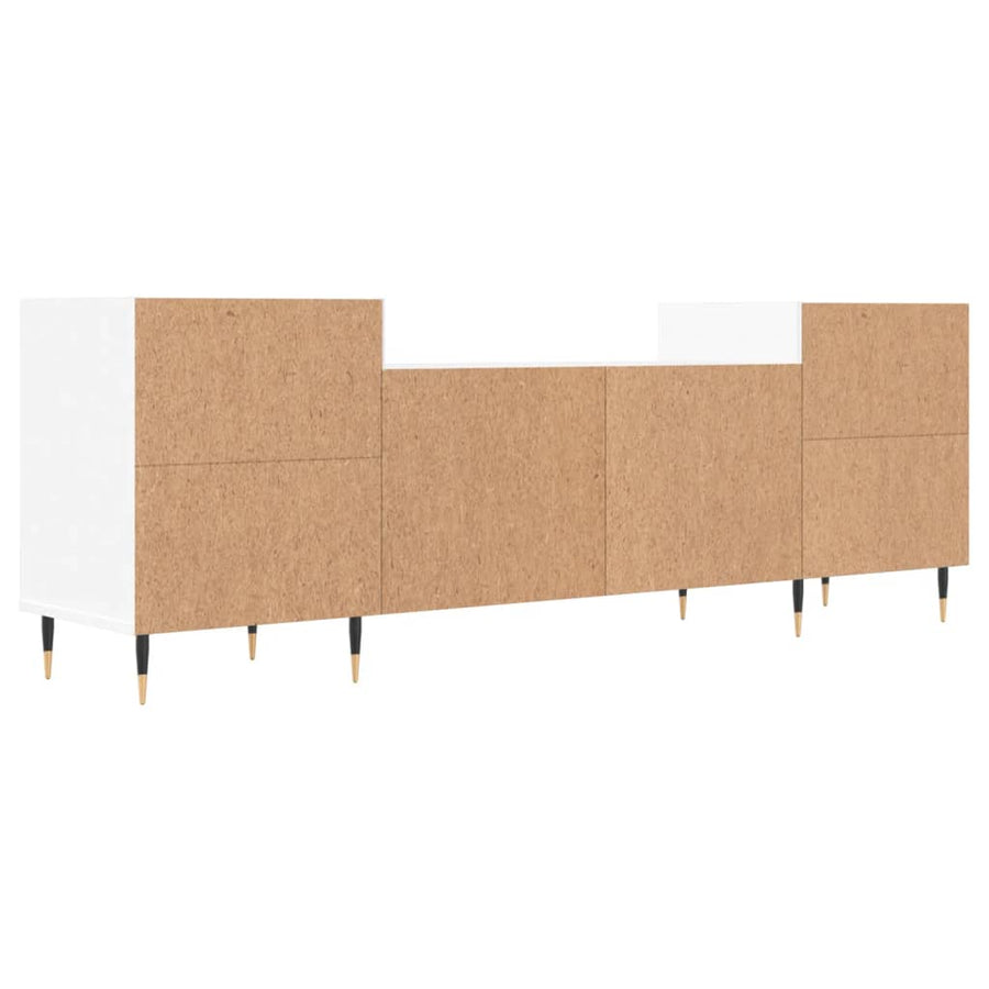 Tv-Meubel 160X35X55 Cm Bewerkt Hout Wit