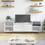 Tv-meubel 160x35x55 cm hoogglans wit bewerkt hout