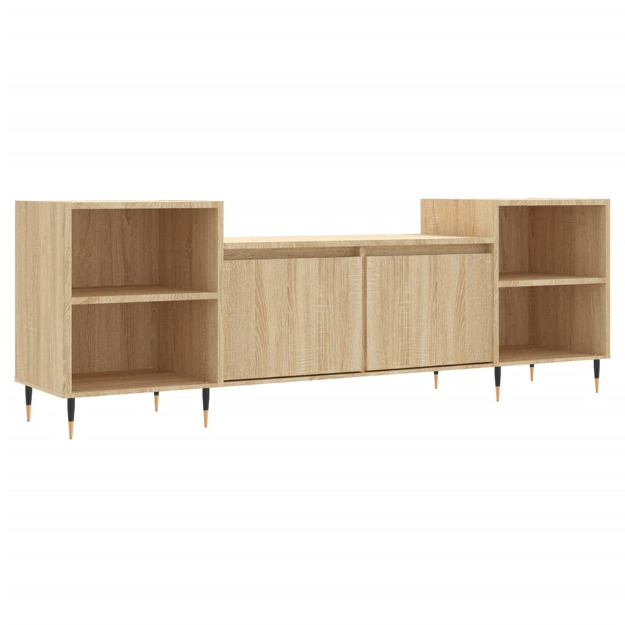 Tv-Meubel 160X35X55 Cm Bewerkt Hout Kleurig Sonoma eiken