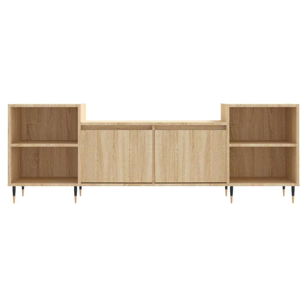 Tv-Meubel 160X35X55 Cm Bewerkt Hout Kleurig Sonoma eiken
