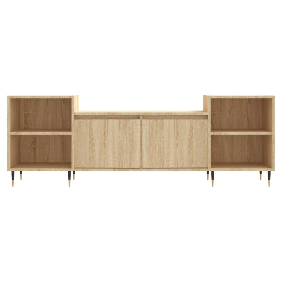 Tv-Meubel 160X35X55 Cm Bewerkt Hout Kleurig Sonoma eiken