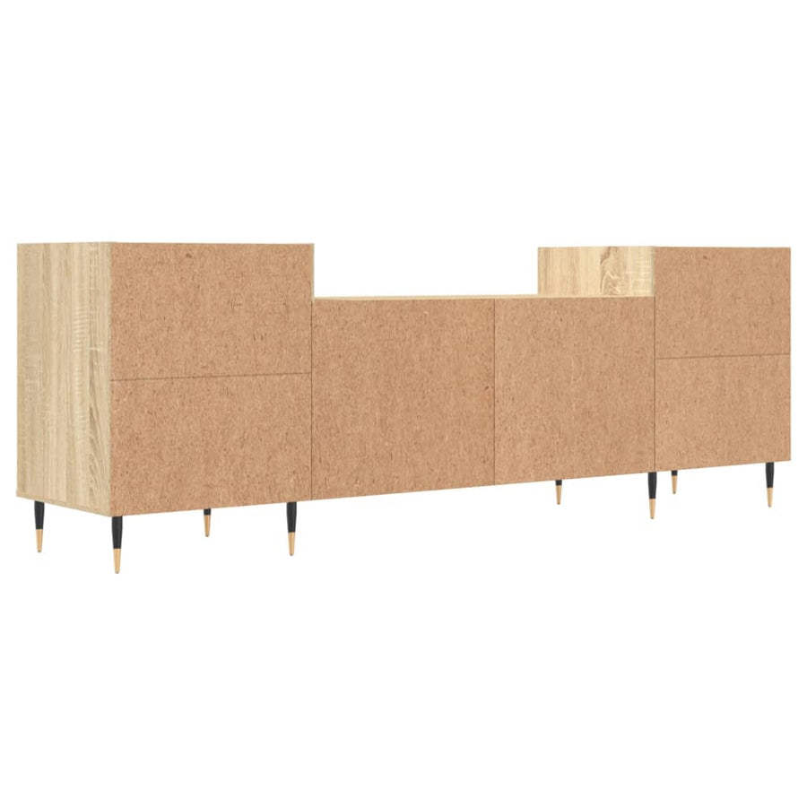 Tv-Meubel 160X35X55 Cm Bewerkt Hout Kleurig Sonoma eiken