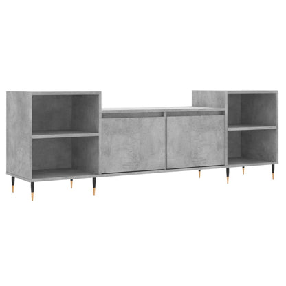 Tv-Meubel 160X35X55 Cm Bewerkt Hout Betongrijs
