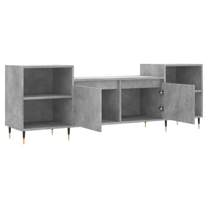 Tv-Meubel 160X35X55 Cm Bewerkt Hout Betongrijs