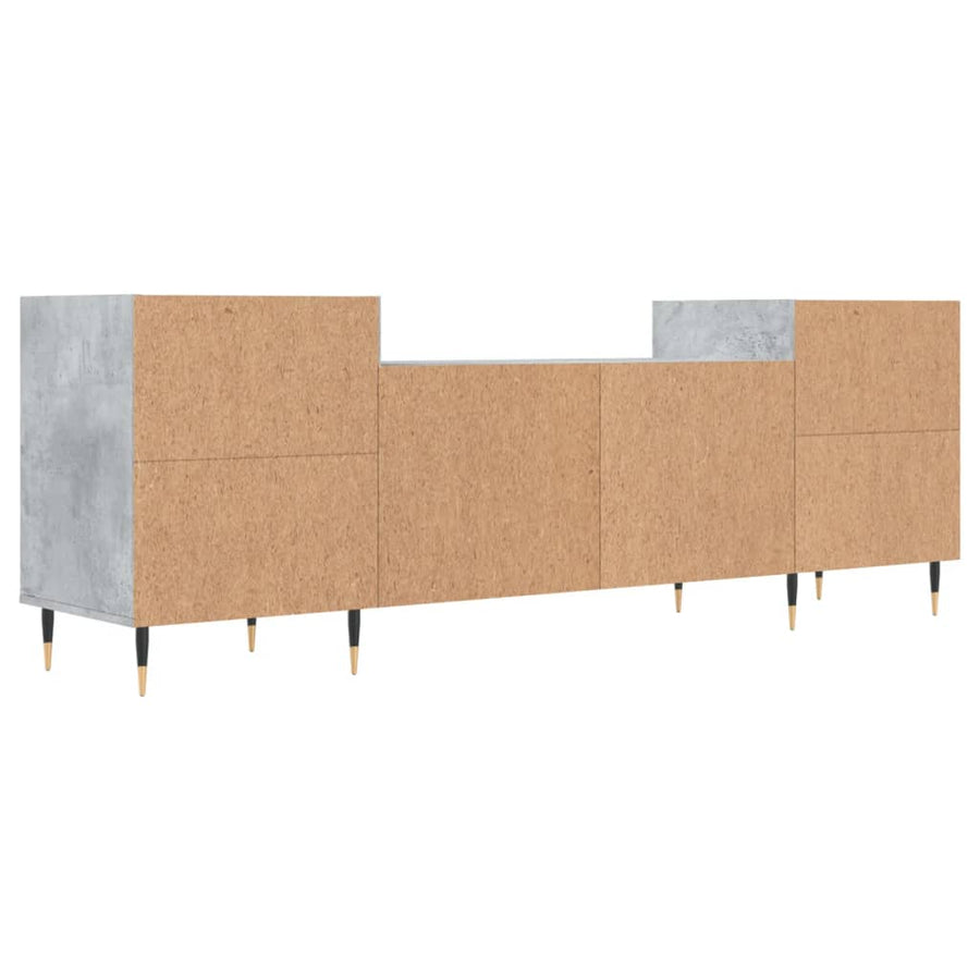 Tv-Meubel 160X35X55 Cm Bewerkt Hout Betongrijs