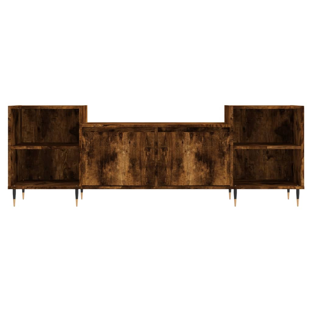 Tv-Meubel 160X35X55 Cm Bewerkt Hout Kleurig Gerookt eiken