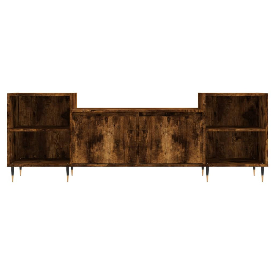 Tv-Meubel 160X35X55 Cm Bewerkt Hout Kleurig Gerookt eiken