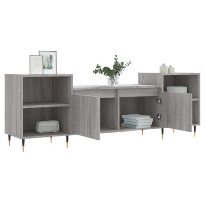 Tv-Meubel 60X35X55 Cm Bewerkt Hout Eikenkleurig Grijs sonoma