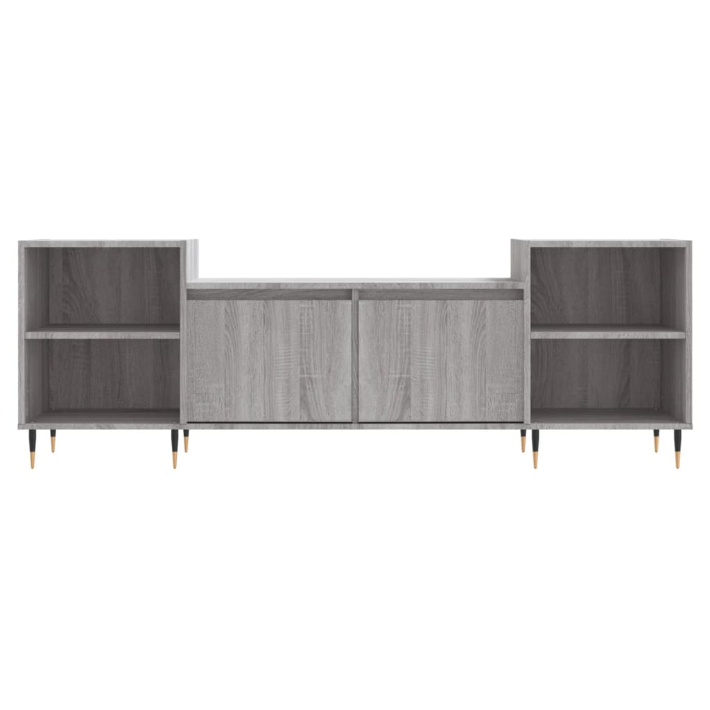 Tv-Meubel 60X35X55 Cm Bewerkt Hout Eikenkleurig Grijs sonoma