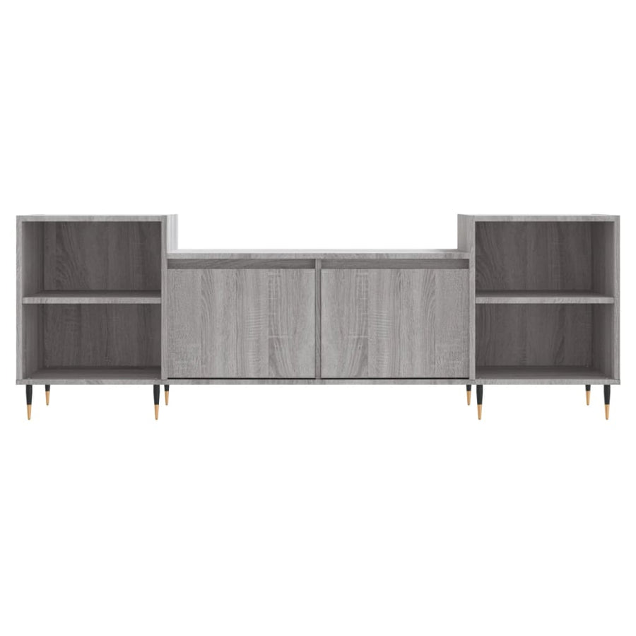 Tv-Meubel 60X35X55 Cm Bewerkt Hout Eikenkleurig Grijs sonoma