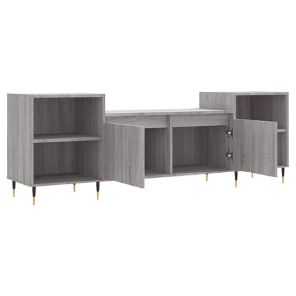 Tv-Meubel 60X35X55 Cm Bewerkt Hout Eikenkleurig Grijs sonoma