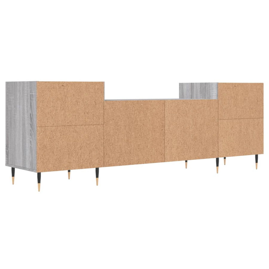 Tv-Meubel 60X35X55 Cm Bewerkt Hout Eikenkleurig Grijs sonoma