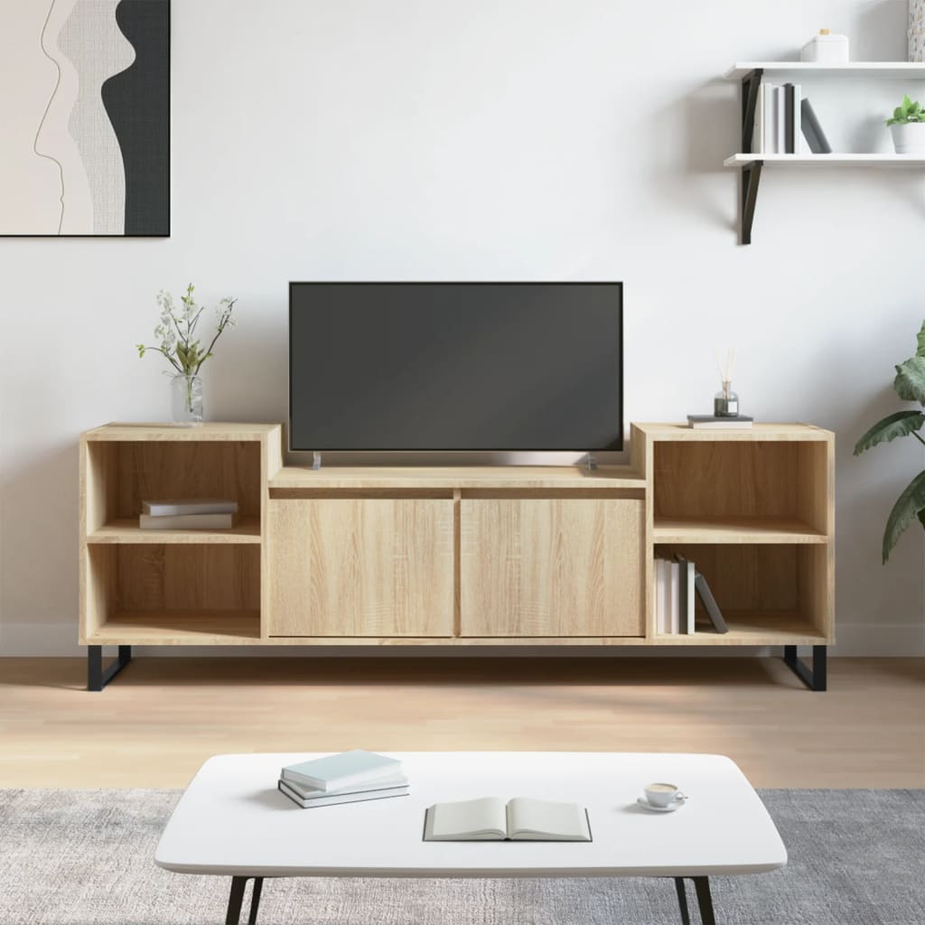 Tv-Meubel 60X35X55 Cm Bewerkt Hout Kleurig Sonoma eiken