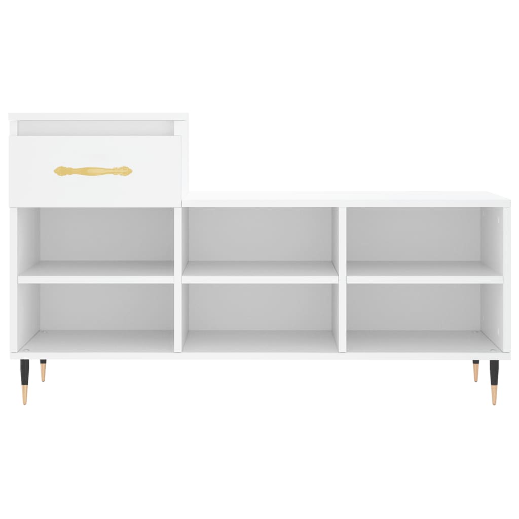 Schoenenkast 102X36X60 Cm Bewerkt Hout Wit