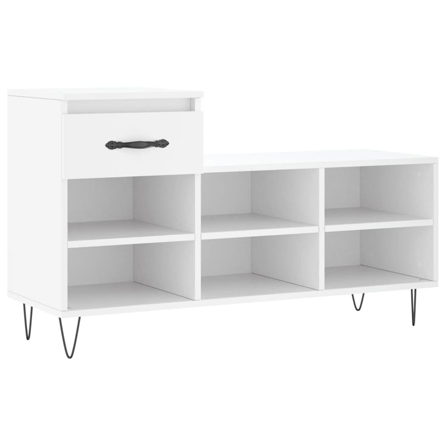 Schoenenkast 02X36X60 Cm Bewerkt Hout Wit