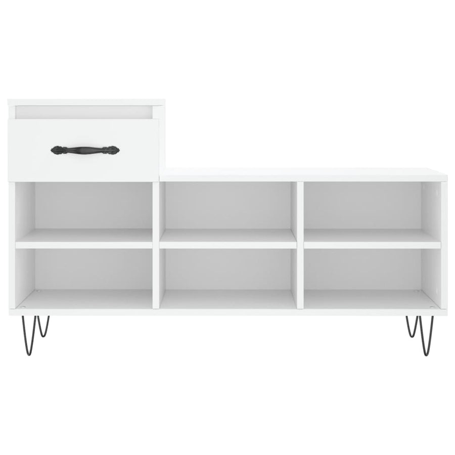 Schoenenkast 02X36X60 Cm Bewerkt Hout Wit