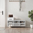 Schoenenkast 102x36x60 cm bewerkt hout wit