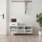 Schoenenkast 102x36x60 cm bewerkt hout wit